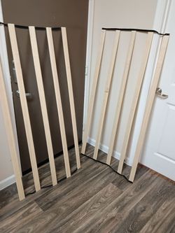 Queen (58"W) Horizontal Wooden Bunkie Board/Bed Slats, Beige, (10 Pieces)