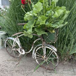 Metal Bike Planter  (replica)