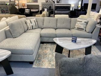 Light Gray Sectional with Chaise – $1050 plus tax cash price