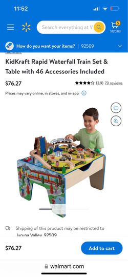Wood Table And Train for Kids