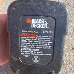 Black and Decker 12V Battery + Charger 15$