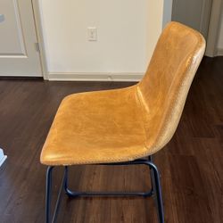 Bar Stools - Mint condition - Whiskey Brown Leather
