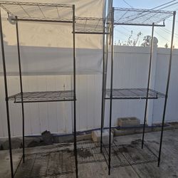 free standing closet metal rack