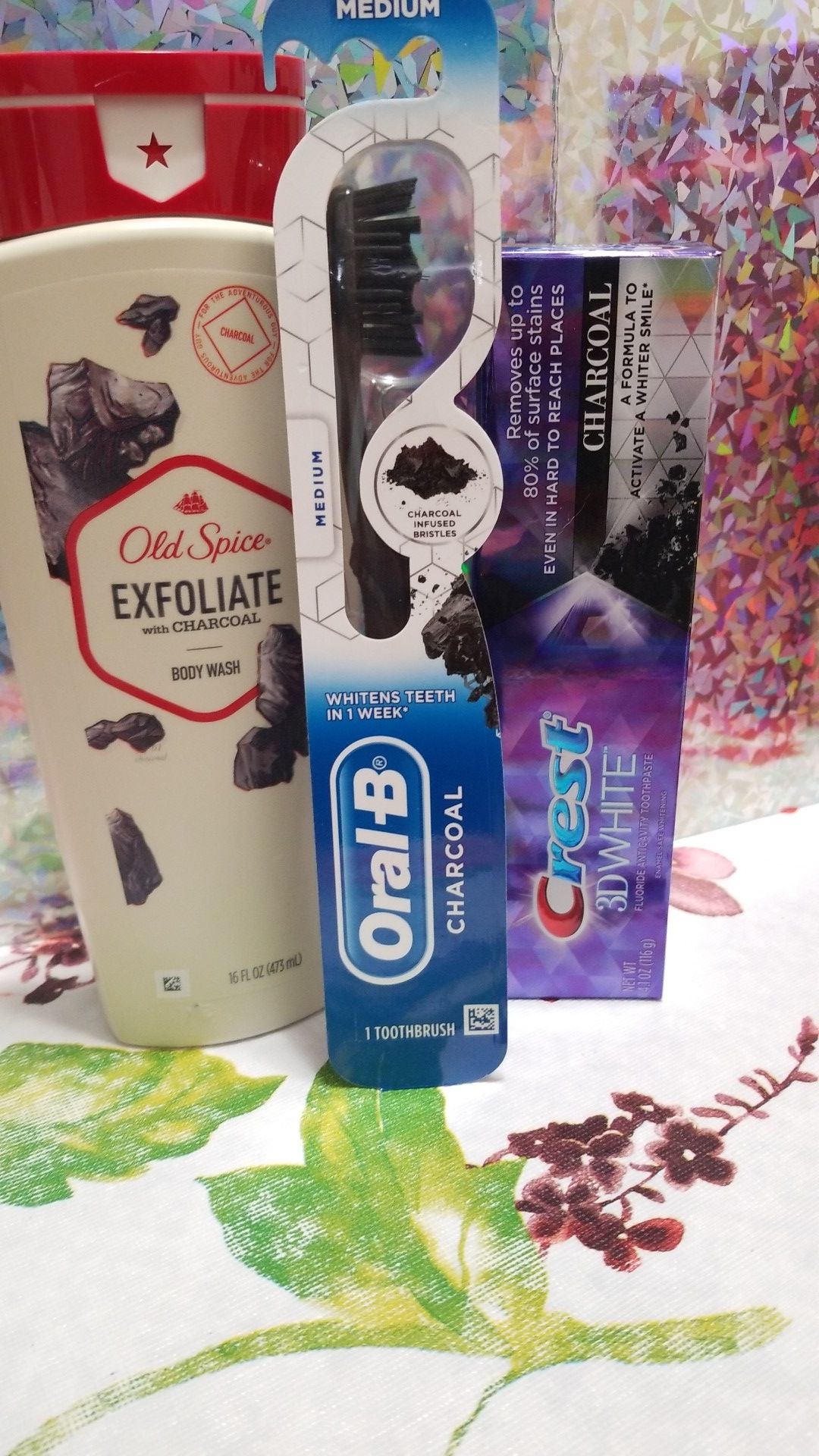 Old spice and crest charcoal bundle