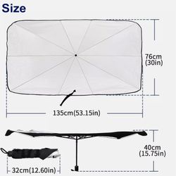 For  Car Large Windshield Sun Shade Umbrella Foldable UV Heat Block Screen