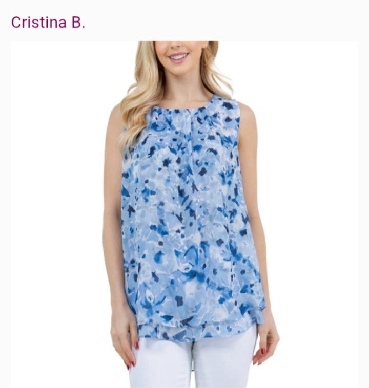 Cristina B Ladies Sleeve Less Top