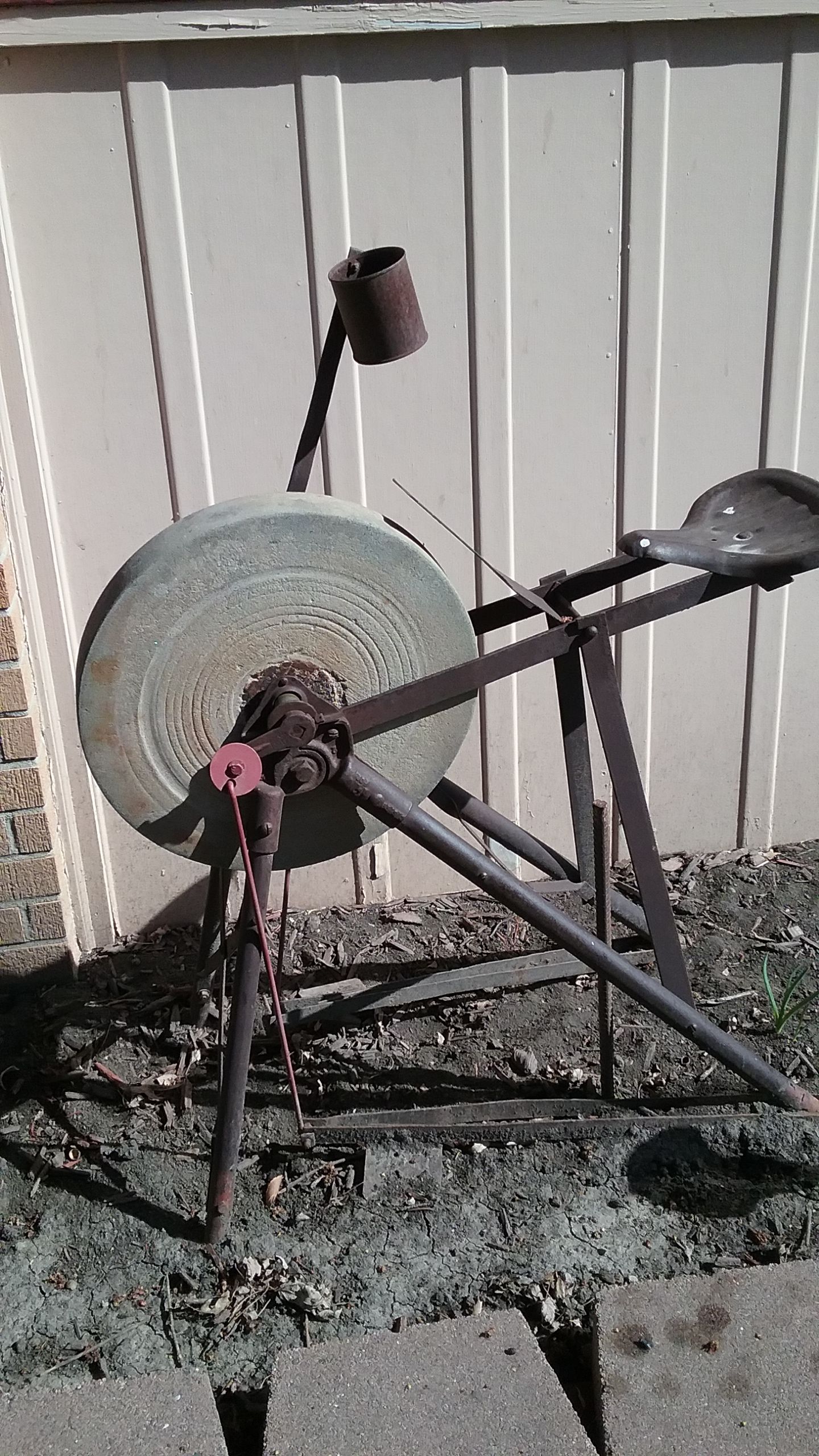 Antique sharpening wheel