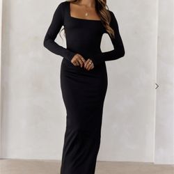 Forever 21 Black Long Sleeve Dress
