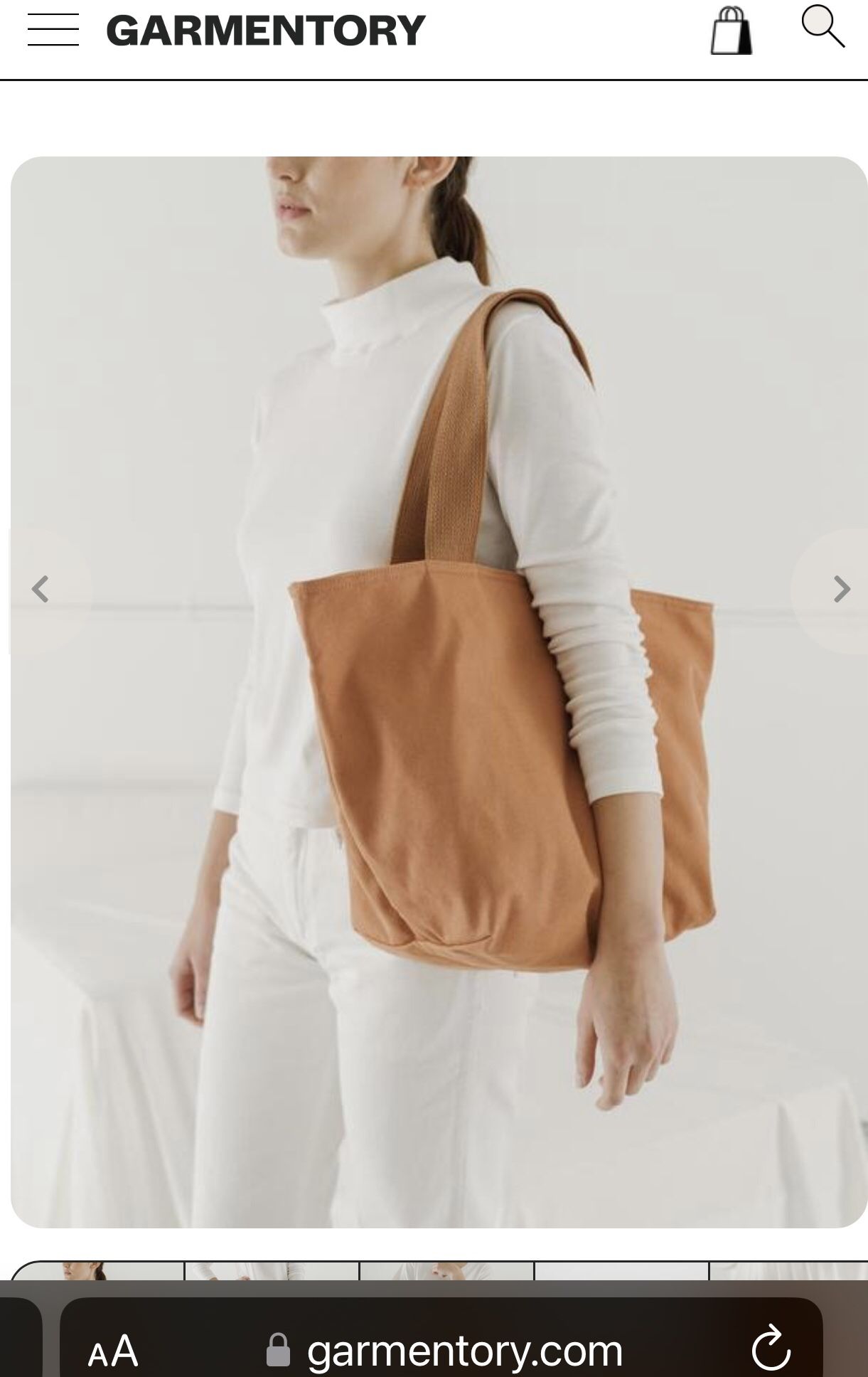 Canvas Zip Tote in Pecan by BAGGU