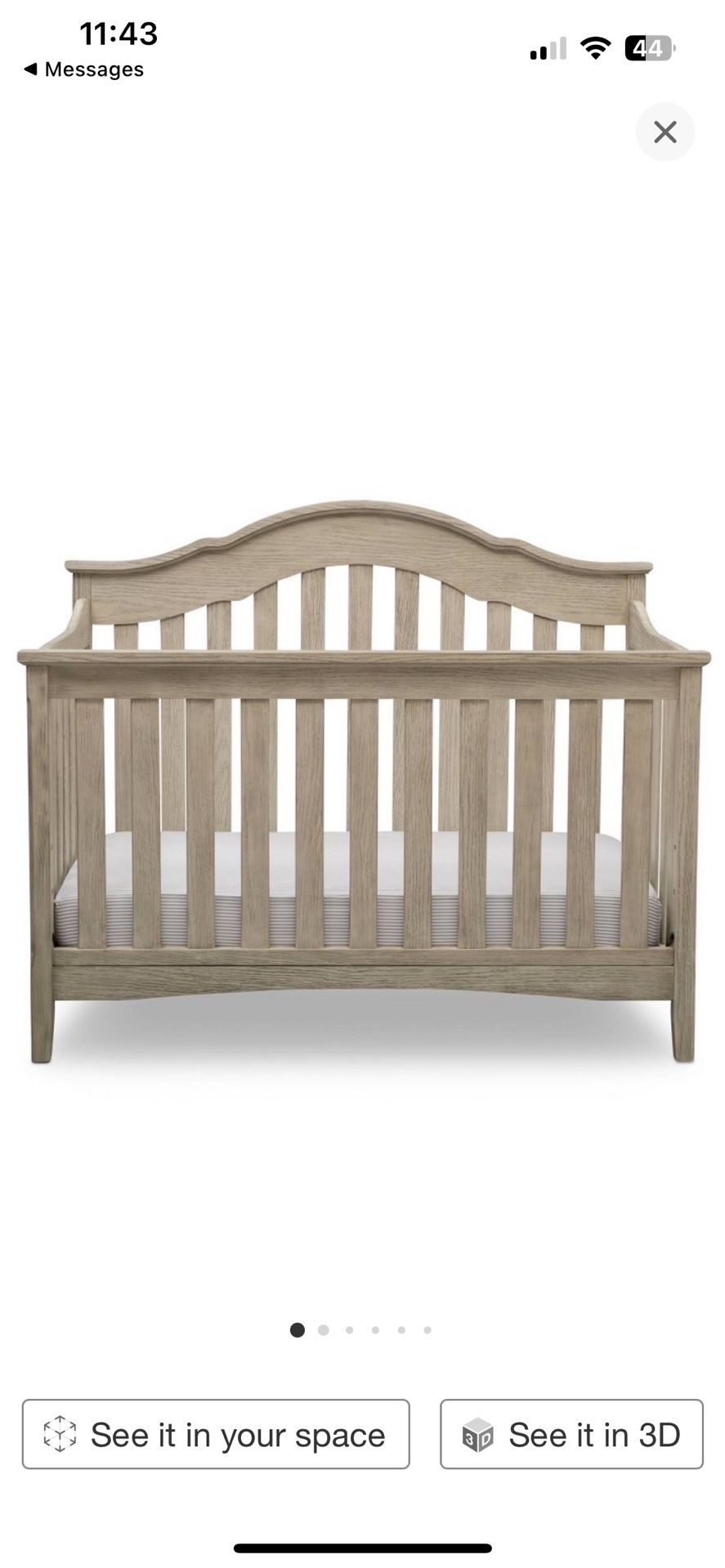 Delta Children Farmhouse 6-in-1 Convertible Crib