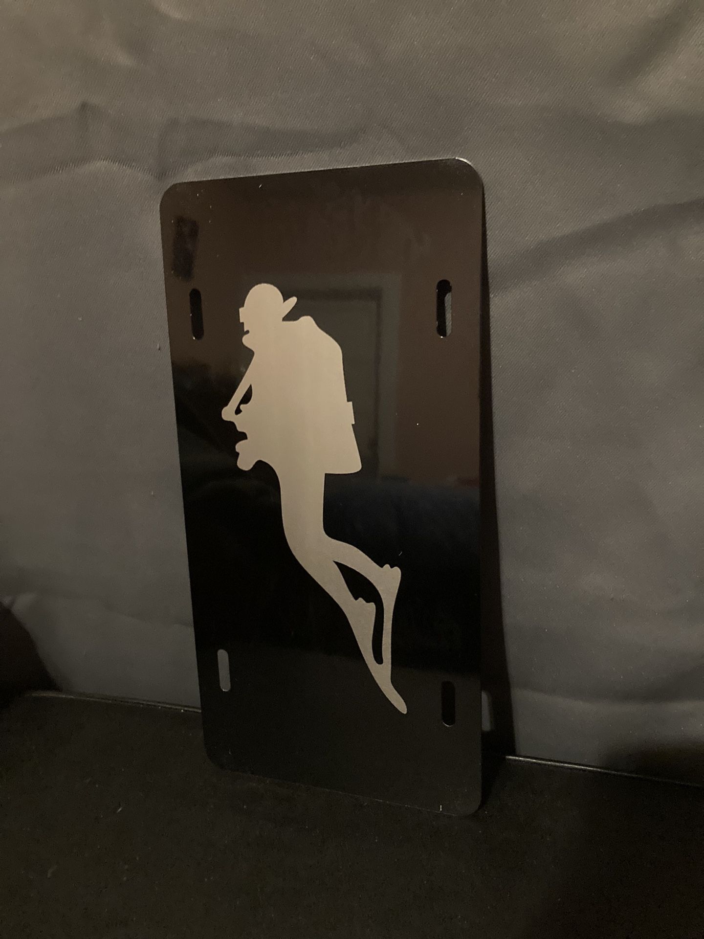 Scuba Diving Aluminum License Plate