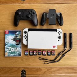 OLED Console Games Bundle - 64GB - White