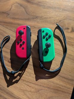 Switch Joy Con Controller pink and green