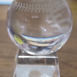 Crystal Baseball & Stand