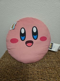 Nintendo Kirby Face Round Plush Throw Pillow