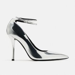 ZARA Silver heel US 10