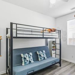 Full Bed over Queen Sleeper Sofa Bunk Bed