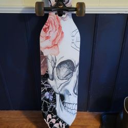 Amrgot Skull Head Drop Through 42" Skateboard Longboard 