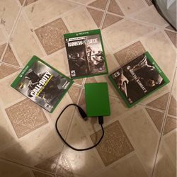 Xbox Games & External Hard Drive 2TB