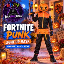 Fortnite Punk Halloween Costume with Light-Up Mask