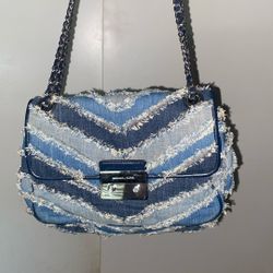 Michael Koss Sloan blue demin shoulder/crossbody bag
