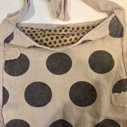 Sugarboo and Company Polka Dot Messenger Bag with inside pocket, fully lined