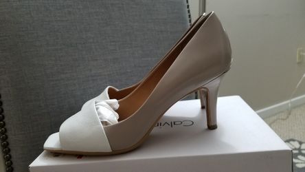 NEW All Leather Calvin Klein Heels