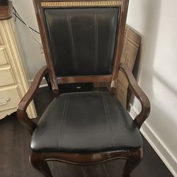 Hard Wood Leather Chair