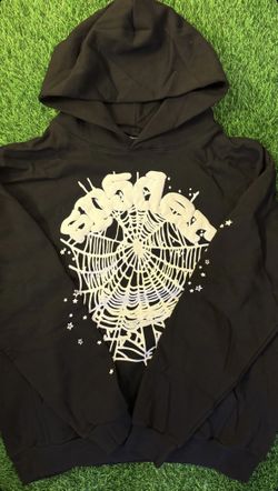 BLACK AND WHITE SP5DER HOODIE