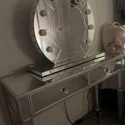 Mirror and Table