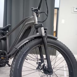 26” Gray Fat Tire Electric Bike For Off-Roading! 