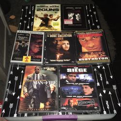 SEALED Denzel Washington 8 Movie Lot