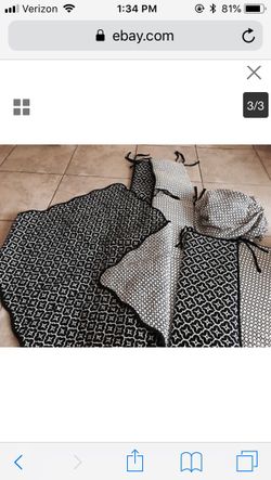 Gorgeous crib bedding black and white