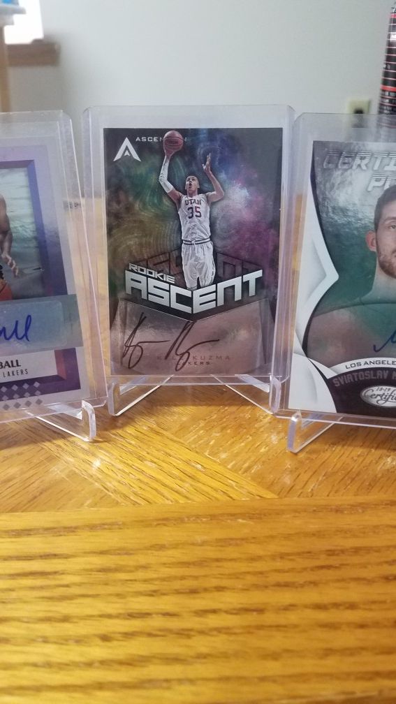 3-Card Laker Autograph Lot