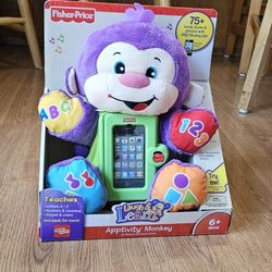 NEW Fisher Price Apptivity Monkey.
For 6 months and up.
