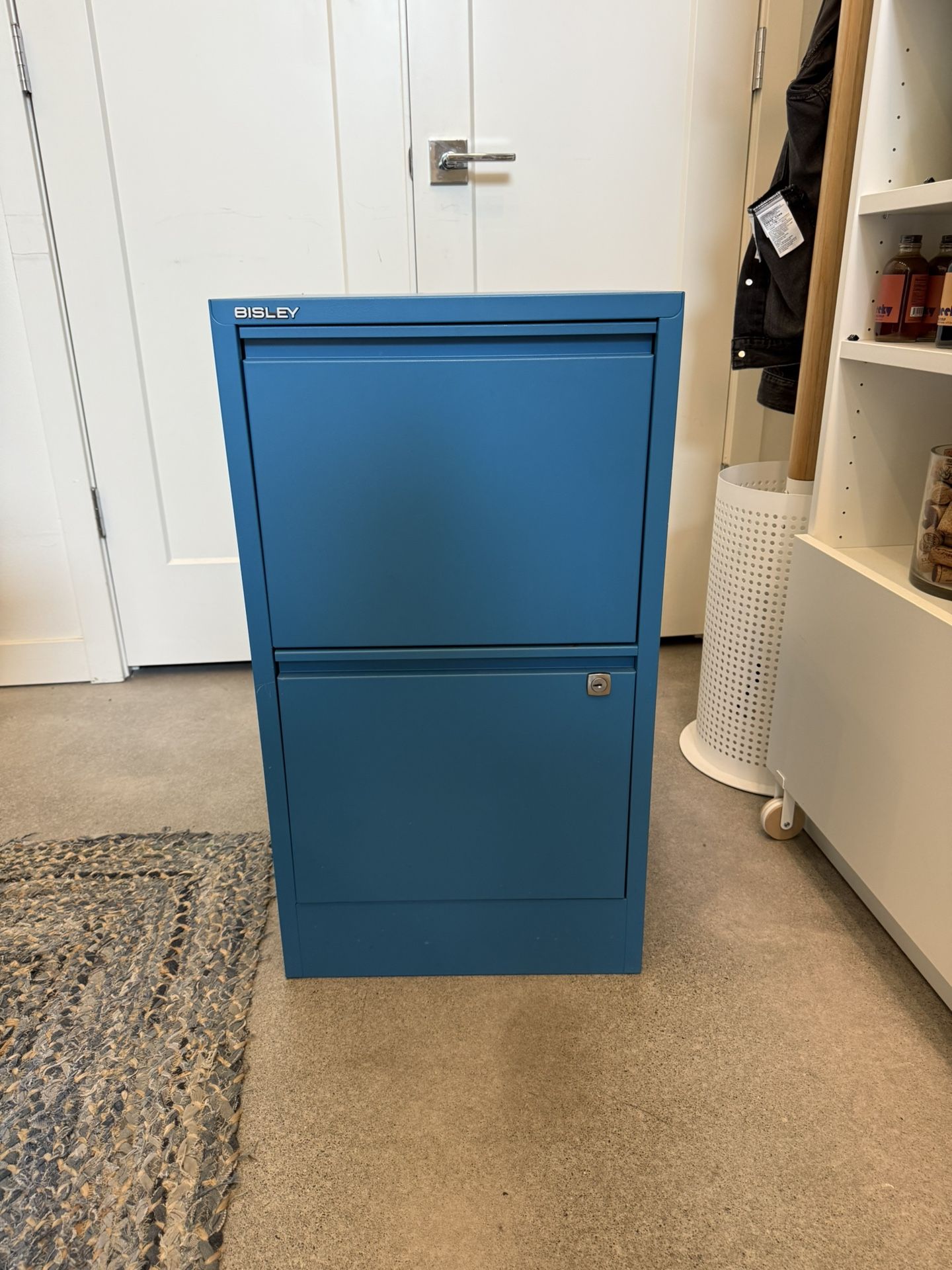 Blue Bisley 2 Drawer File Cabinet