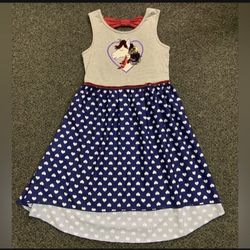 Girls size 10/12 shimmery sequined unicorn patriotic Fourth 4th of July dress