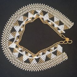 White And Gold Choker