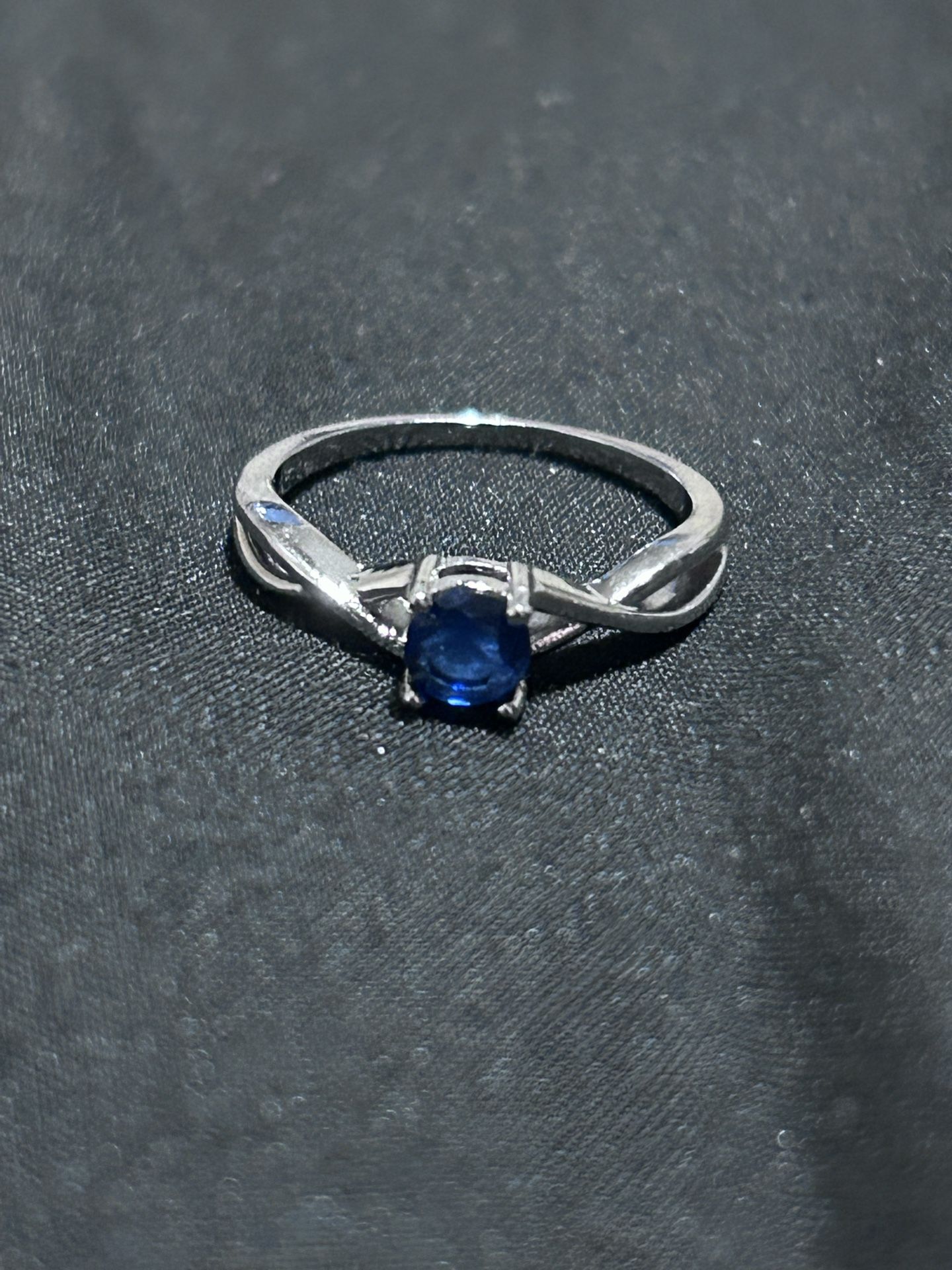 Sterling Silver Ring - Blue CZ