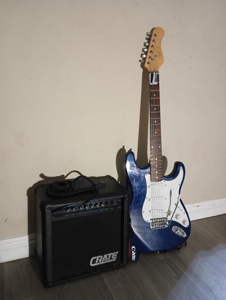 Crate Amp And Electric Guitar