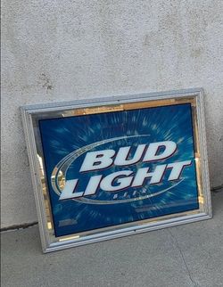 Bud Light Beer Bar Mirror Sign