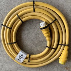 HUBBELL HBL61CM42LED Marine Cord 50A/125/250V 25FT YL W/ LEDS