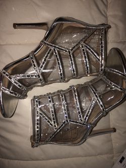 ALDO silver heels for prom