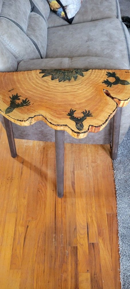 Wall Epoxy  Elk Hand  Made Table 
