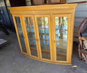 Hutch glass and wood