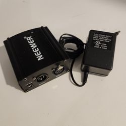 Neewer 1-Channel 48V Phantom Power Supply with Adapter, BONUS+XLR 3 Pin Microphone Cable for Any Condenser Microphone Music Recording Equipment (8 fee