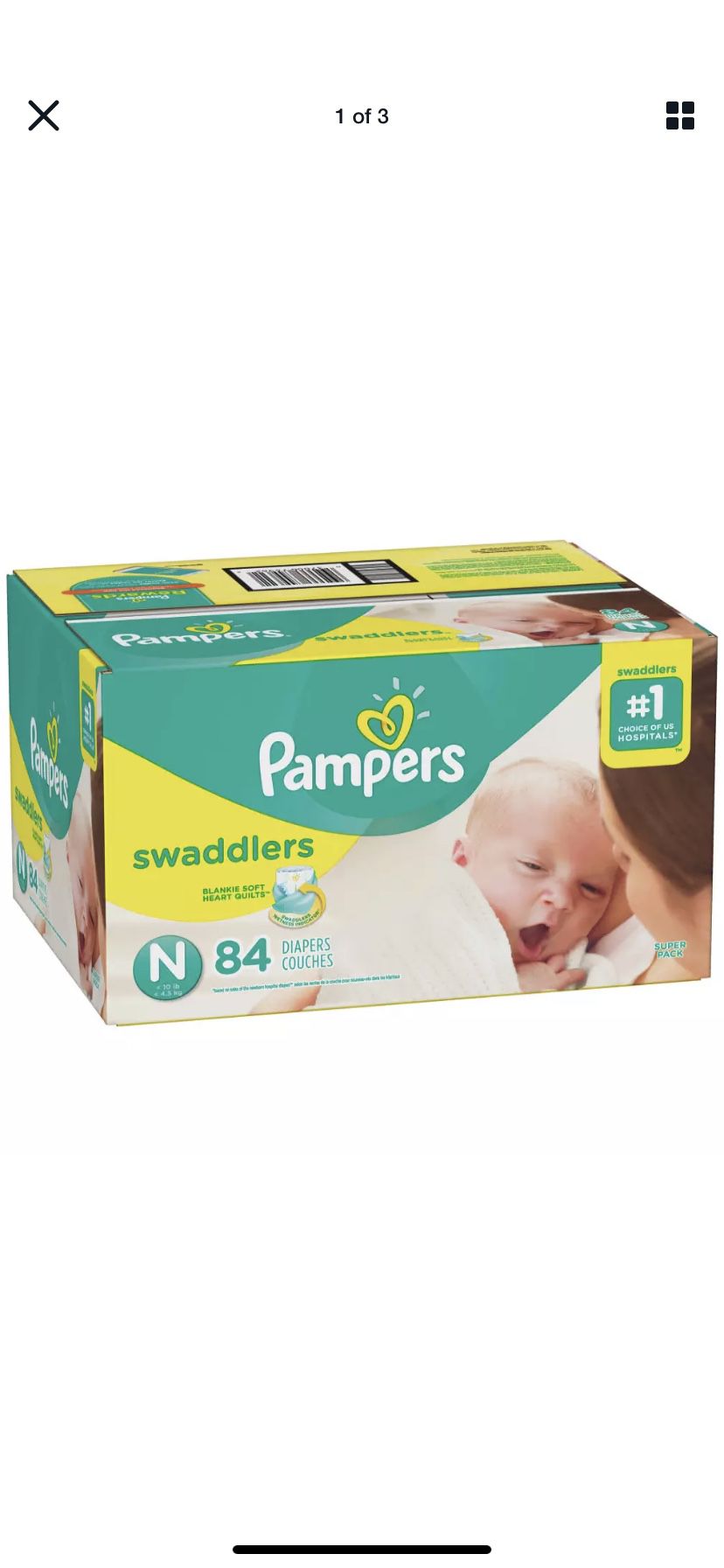 Pampers newborn diapers 84ct