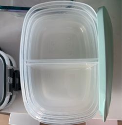 nesting divided food storage containers (meal-prep containers) with matching lids.