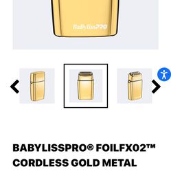 BABYLISSPRO® FOILFX02™ CORDLESS GOLD METAL DOUBLE FOIL SHAVER