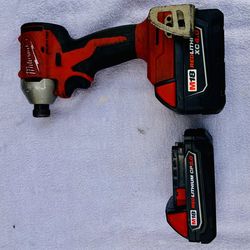 Milwaukee M18 Impact + Batteries